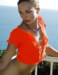 Small titted Eva getting bring to light outdoor